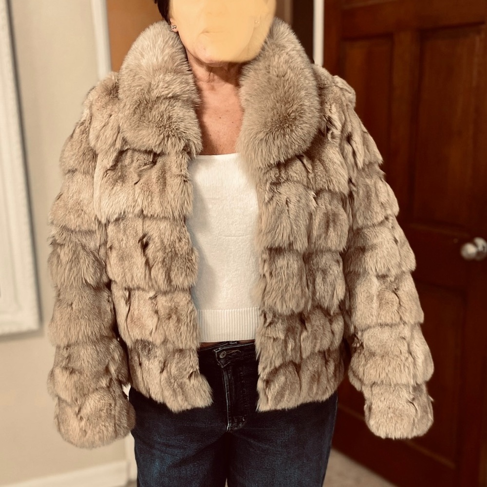 Authentic fox fur jacket - Picture 6 of 7